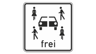 Das Bild zeigt das Verkehrzeichen Z-1024.21: Carsharingfahrzeuge frei